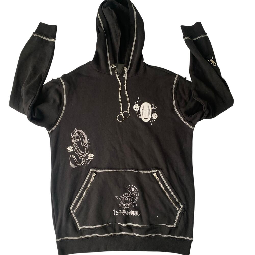 Spirited Away Studio Ghibli for Her Universe Black Hoodie Men's/Unisex Size XL